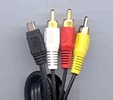 Data Cable USB A Mini Male to 3 x RCA Phono Plug 1.5mm