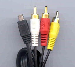 Data Cable USB A Mini Male to 3 x RCA Phono Plug 1.5mm