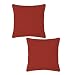 Strathwood 16-by-16-Inch Spun Polyester Pillow, Set of 2, Solid Red
