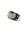 Silver Black Crystal Heart Art Deco Ring Jewelry