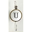 Monogram Large Ceramic Hook - U Monogram Large Ceramic Hook - U