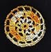 Yellow Multi Floral Crocheted Hair Bun Cover- MEDIUM
