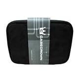 Samsung GO N310-13GO 10.1-Inch Sunset Orange Netbook Fitted CaseCrown Double Memory Foam Netbook Pouch (Black Faux Suede)