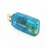 External 5.1 USB 3D Audio Sound Card Adapter for PC Desktop Notebook Laptop