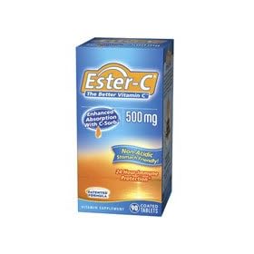 Ester C 500 mg, Vitamin C Supplement Coated Tablets, 90Tablets