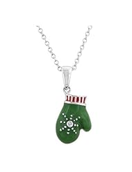 Enamel Mitten Pendant Necklace