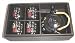 Black Porcelain Tea Set Calligraphy 27oz #x2935B