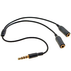 Two-Way 3.5 mm Stereo Headphone Splitter (Male to 2 x Female) for Samsung Vibrant