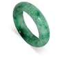 Sterling Silver Green Jade Color Band Gemstone Ring Size 7