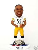 SUPER BOWL XL CHAMP PITTSBURGH STEELERS RARE JOEY PORTER #55 Ring Bobblehead