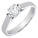 Gorgeous! Women's 14k White-gold 06.50MM(1CT) Moissanite Solitaire Engagement Ring