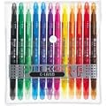 三菱鉛筆 水性サインペン ピュアカラーF PURE COLOR-F 中字+極細 PW-101T PC 12色セット