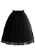 ModernBride Women's Short Sheer Mesh Tulle Overlay Skirt