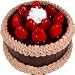 9" Strawberry Chocolate Gel Cake Fake Food