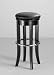 30in Bar Stool with Upholstered Swivel Top - Black