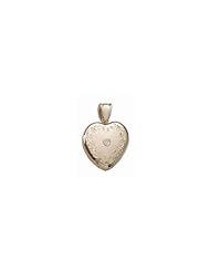 14K Yellow Gold Cremation and Hair Locket w/ Diamond Center 3/4 inch x 3/4 inch in Solid 14K Yellow Gold