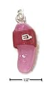 .925 Sterling Silver Enamel Pink Sandal Charm