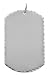 31sWBjepPwL. SL75  10 Karat White Gold High Polish Rectangle Dog Tag with 20 chain