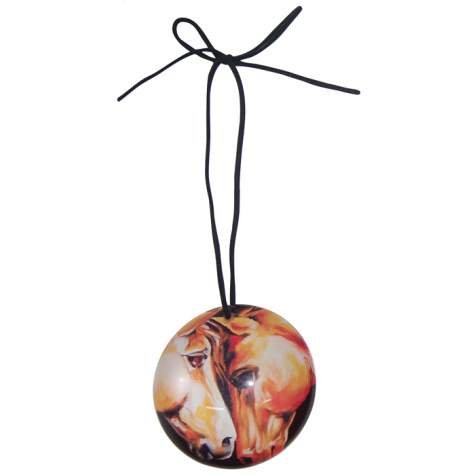 Gentle Spirits Theme Ball Ornament with Two Horses Nuzzling Decoration Gentle Spirits Theme Ball Ornament with Two Horses Nuzzling Decoration