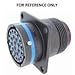DEUTSCH AFD50-22-55PY-6117-LC CIRCULAR CONNECTOR, RECEPTACLE, 55 POSITION, 22-55, FLANGE