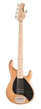 Ernie Ball Music Man Stingray 5 String Bass, Natural, Maple Board