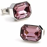 Pink Royal Crystal Cuff Links - 1 Pair