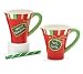 Set Of 2 Christmas Mugs With Raised Pattern Giftcard Design Delightful Christmas Gift