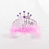 One Rhode Island Novelty Birthday Marabou Princess Pink Tiara