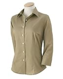 Ladies' Twill 3/4 Sleeve Dress Shirt