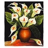 IMAGE OF NOVICA Wool tapestry, 'Vase of Calla Lilies'