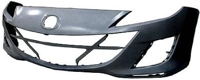 2011 Mazda Mazda3 Front Bumper, Painted A4D Rally White, For 2.0 Engine Models without Fog Lamps