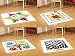 Playtastic XXL-Spielmatten im 4er-Set: Schach/ Mühle/ Halma/ Ludo