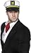 Captains Cap- White Top with Black Peak