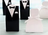 50 Formal WHITE Bridal Dress Wedding FAVORS Gift Boxes 50 Formal WHITE Bridal Dress Wedding FAVORS Gift Boxes