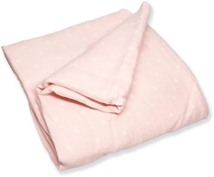 XOve Baby Pink Polka Dot & Gray Newborn Muslin Swaddle Blanket 2 Pack - X-Large