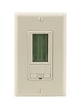 Leviton 6124H-A Leviton 6124H-A Decora LCD Timer Switch (24 Hour), Almond