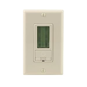 Leviton 6124H-A Leviton 6124H-A Decora LCD Timer Switch (24 Hour), Almond by 