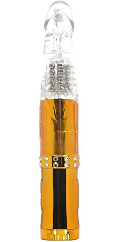 XIKEZAN 36 Speed Powerful Rabbit Vibrator Strong G-Spot Clitoral Stimulator 360Â°Rotating Dildo Electric Wand Massager Adult Sex Toys + Free Lubricant ( Gold )