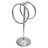 Aquatico Metal 2-Ring Finger Tip Towel Stand