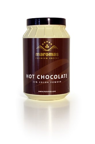 Maromas Premium Coffee Hot Chocolate, 25% Cocoa Powder, 3.3-Pound Canister