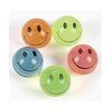 Mini Neon Smile Face Bouncing Balls (144 pc)