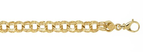 Genuine Volder Tirol (TM) Bracelet. 14KT Yellow Triple Charm 11mm and 30.5 grams. Authenticity and 100% Satisfaction Guaranteed.