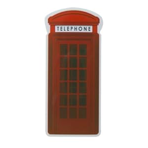 NAVA UK London Red Telephone Booth Kiosk Luggage Skateboard Laptop Car Bumper Sticker