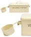 Kitchen & Housewares : Washing Powder Box & Scoop in cream enamel
