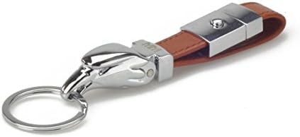 MIYI Genuine Leather Key Chain Elegant KeyChain Useful Key Holder Detachable Key System Strong &amp; Simple Key Ring Smart Key Holder ( Brown+Eagle)