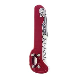 Boomerang Burgundy Waiter's Corkscrew w/ built-in 4 blade foilcutter & 5 Turn Worm