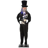 Life Size Animated Skeleton Butler with Candelabra by Gemmy