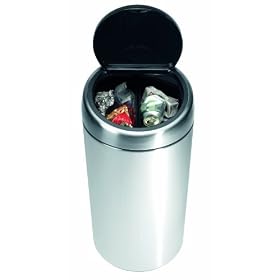 Brabantia Touch Bin Twin Bin with Plastic Buckets, 2 x 20 Litre, Matt Steel