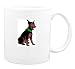 Mug with dog, doberman, collar