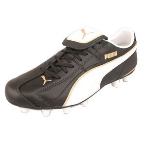 Puma Liga XL I FG Soccer Cleat Mens - Black/White/Gold 10